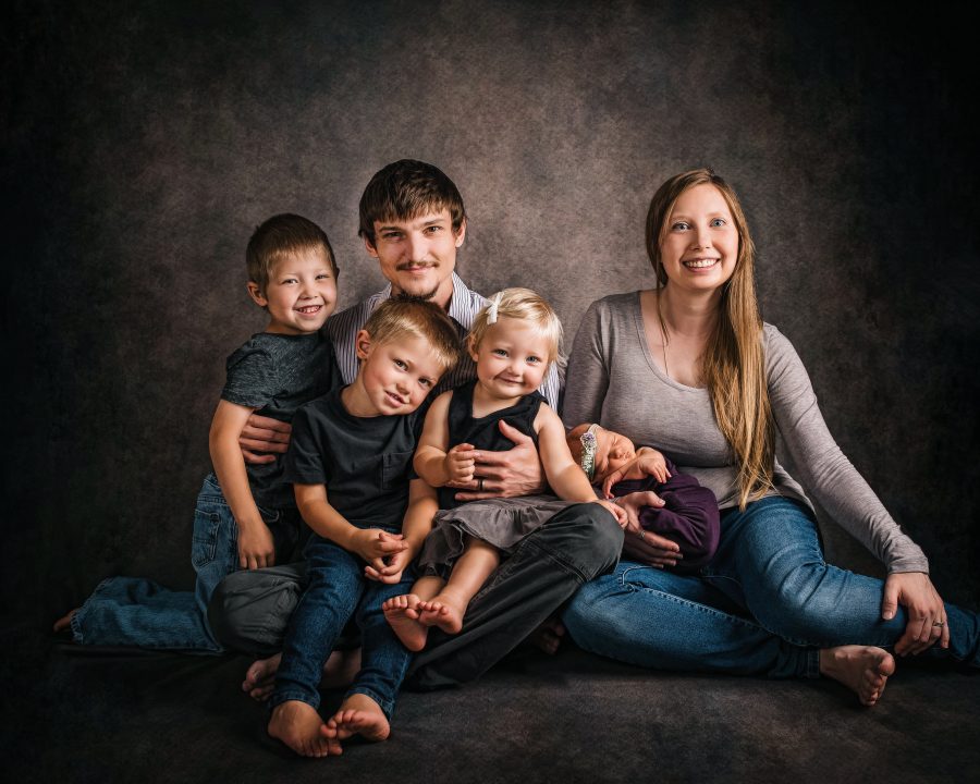 Studio family portraits and kid photography in Bozeman, Montana